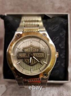 Mens Harley Davidson Bar & Shield Watch Par Bulova One Only Left New, Box/booklet