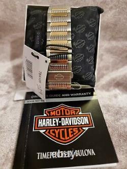 Mens Harley Davidson Bar & Shield Watch Par Bulova One Only Left New, Box/booklet