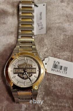 Mens Harley Davidson Bar & Shield Watch Par Bulova One Only Left New, Box/booklet