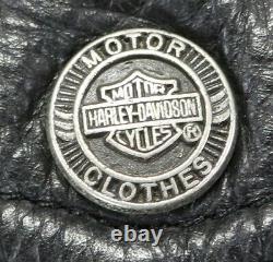Mens Harley Davidson Veste En Cuir XL Noir Nevada 98122-98vm Bar Shield Liner