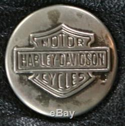 Mens Harley Veste Chemise Cuir Davidson Bouclier Barre XL Noir 98111-98vm Mange-tout