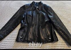 Mesdames Harley Davidson Veste en cuir Bar & Shield cloutée