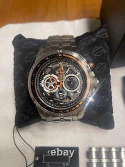 Montre-bracelet Harley-Davidson pour homme en chronographe noir Bulova Bar & Shield 78B121