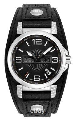Montre-bracelet Harley-Davidson pour hommes Bulova Ghost Bar & Shield. 76B163