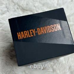 Montre pour dames Harley-Davidson Bar & Shield Flames en acier inoxydable 76L191 nib