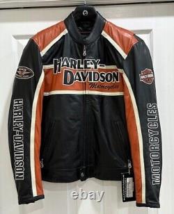 NWT Harley Davidson 2010 Veste en Cuir Prestige pour Hommes Bar&Shield MOYEN