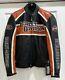 Nwt Harley Davidson 2010 Veste En Cuir Prestige Pour Hommes Bar&shield Moyen