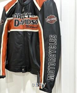 NWT Harley Davidson 2010 Veste en Cuir Prestige pour Hommes Bar&Shield MOYEN