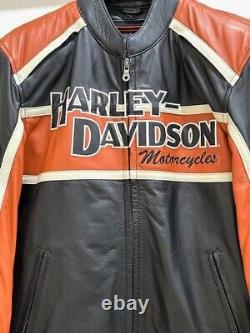 NWT Harley Davidson 2010 Veste en Cuir Prestige pour Hommes Bar&Shield MOYEN