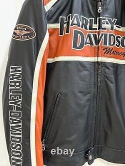 NWT Harley Davidson 2010 Veste en Cuir Prestige pour Hommes Bar&Shield MOYEN