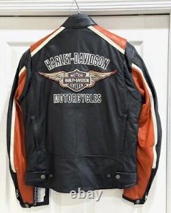 NWT Harley Davidson 2010 Veste en Cuir Prestige pour Hommes Bar&Shield MOYEN