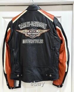 NWT Harley Davidson 2010 Veste en Cuir Prestige pour Hommes Bar&Shield MOYEN