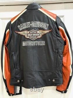 NWT Harley Davidson 2010 Veste en Cuir Prestige pour Hommes Bar&Shield MOYEN