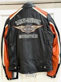 NWT Harley Davidson 2010 Veste en Cuir Prestige pour Hommes Bar&Shield MOYEN