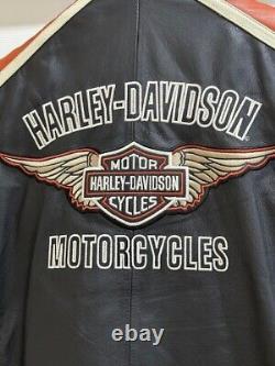 NWT Harley Davidson 2010 Veste en Cuir Prestige pour Hommes Bar&Shield MOYEN