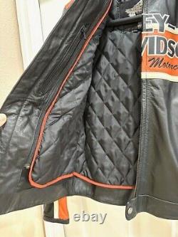 NWT Harley Davidson 2010 Veste en Cuir Prestige pour Hommes Bar&Shield MOYEN