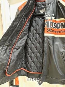 NWT Harley Davidson 2010 Veste en Cuir Prestige pour Hommes Bar&Shield MOYEN