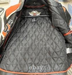 NWT Harley Davidson 2010 Veste en Cuir Prestige pour Hommes Bar&Shield MOYEN