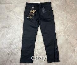 NWT Vanson X Harley Davidson Bar & Shield Pantalon en cuir pour moto USA 36