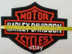 New Vtg Harley-davidson Patch Chenille Bar & Shield Logo Emblem 10.75 XL Hog