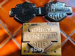 Nos Harley Bar & Shield Réservoir De Carburant Emblem Badge & Mold 62381-08'08-'11 Fxcwc