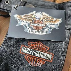 Nouveau Harley Davidson Bar Shield Stock Cuir Chaps Équipement de Moto HD NWT 98090-VM