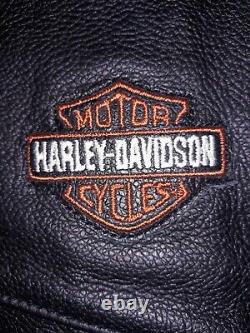Nwot Harley Davidson Taille Des Femmes Petit Bar Et Bouclier Snap Chaps En Cuir