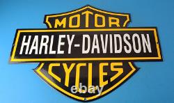 Panneau de logo Vintage Harley Davidson en porcelaine pour moto à essence Bar & Shield