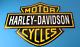 Panneau De Logo Vintage Harley Davidson En Porcelaine Pour Moto à Essence Bar & Shield
