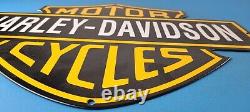 Panneau de logo Vintage Harley Davidson en porcelaine pour moto à essence Bar & Shield