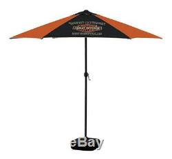 Parasol De Terrasse Harley-davidson Bar & Shield, Poteau De 1 M - Orange Et Noir Umb302646