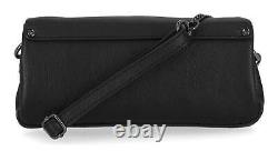 Pochette en cuir à rabat Crossbody Bar & Shield pour femmes Harley-Davidson noire