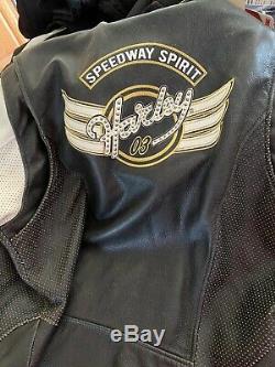 Prestige Bar Harley Davidson Women & Black Shield Veste En Cuir XL 97012-06vw