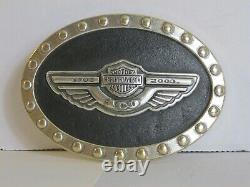Rare Harley Davidson 1903-2003 Boucle De Ceinture Du 100e Anniversaire
