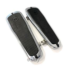 Repose-pieds de plancher chromé OEM Harley 86-17 Softail Crested Bar & Shield