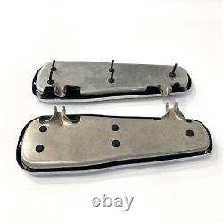 Repose-pieds de plancher chromé OEM Harley 86-17 Softail Crested Bar & Shield