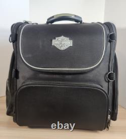 Sac de bagages de voyage zippé Harley-Davidson Bar & Shield en nylon noir d'occasion en bon état