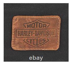 Sac de voyage en toile/cuir Harley-Davidson Heritage Bar & Shield Logo Noir