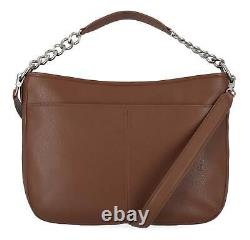 Sac hobo en cuir avec chaîne et logo Bar & Shield pour femmes Harley-Davidson Cognac