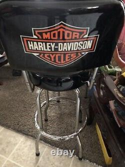 Set De 6 Vieux Harley-davidson Bar & Shield Swivel Bar Tabourets Avec Dossier Ht