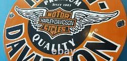 Signe Vintage De Barre De Bouclier De Barre De Bouclier De Barre De Gaz De Harley Davidson De Moto De Moto