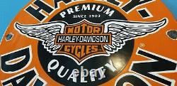 Signe Vintage De Barre De Bouclier De Barre De Bouclier De Barre De Gaz De Harley Davidson De Moto De Moto