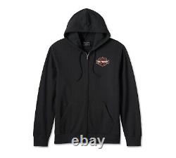 Sweat à capuche zippé Harley Davidson pour hommes avec le logo Bar & Shield