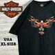 T-shirt Harley Davidson Fabriqué Dans Le Logo De Deca Eagle Shield Bar Usa