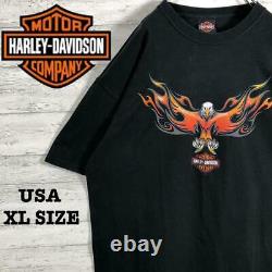T-shirt Harley Davidson Fabriqué Dans Le Logo De Deca Eagle Shield Bar USA