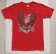 T-shirt Harley Davidson Vintage 1989 Avec Emblème En 3d Taille M Aigle Rouge Bouclier Bar Cleveland