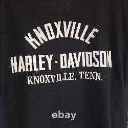 T-shirt pour homme VTG Harley Davidson Classic Eagle Bar & Shield des années 1970 en noir, taille L