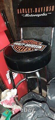 Tabouret de bar Harley-Davidson Bar & Shield avec dossier