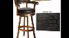 Tabouret De Bar Harley Davidson Bar & Shield Avec Dossier Finition Marron Patrimoine