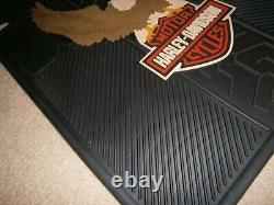 Tapis de sol Vintage Harley Davidson avec ailes d'aigle relevées Bar & Shield pour voiture et camion